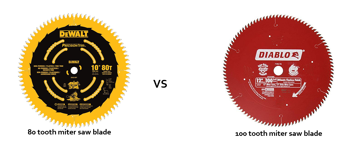 80 vs 100 Tooth Miter Saw Blade (Which one perfect for you?)