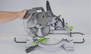 5. Genesis GMS1015LC 15-Amp 10-Inch Compound Miter Saw with Laser Guide and 9 Positive Miter Stops: